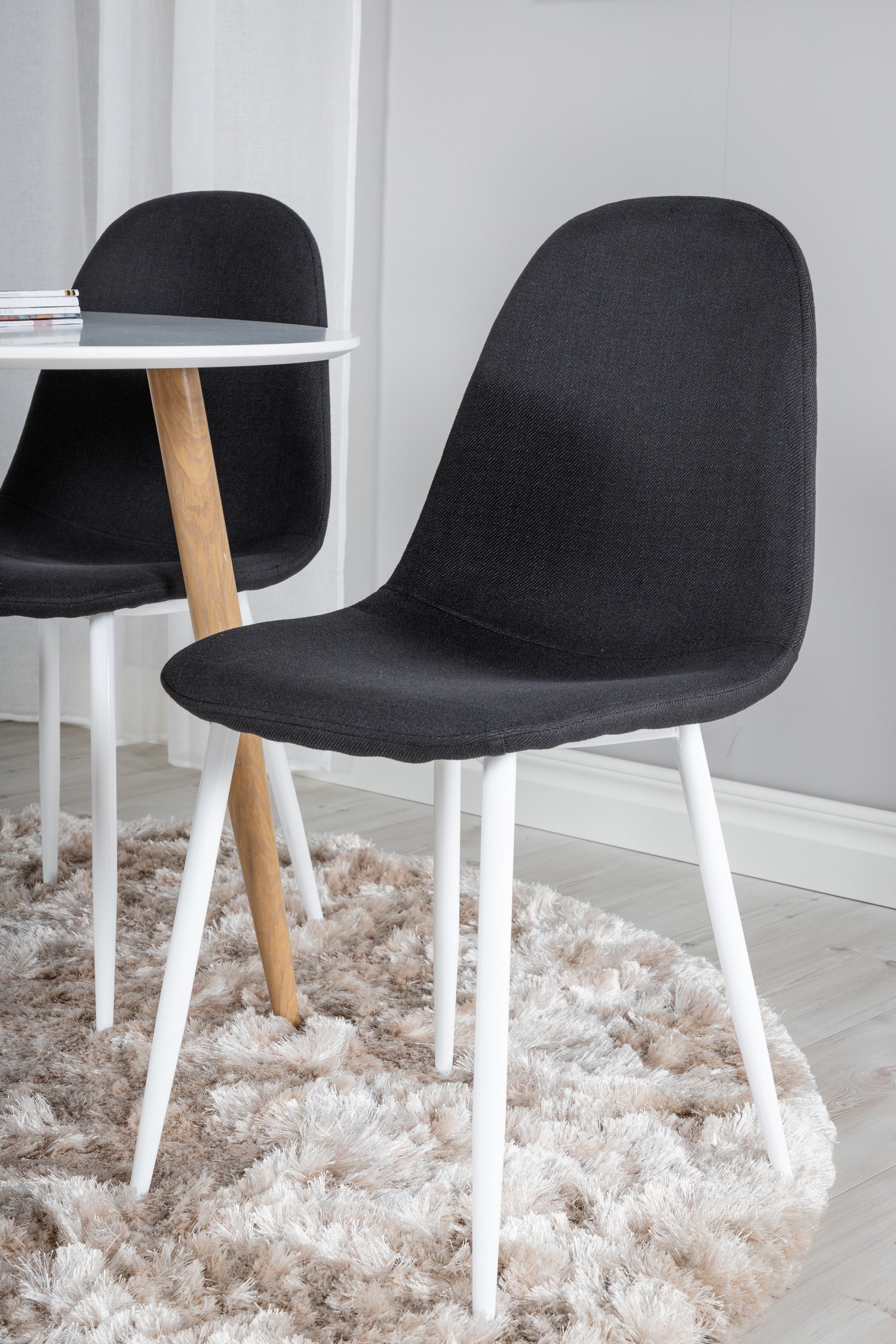 Borðstofusett Dallas 291 (Svartur + Hvítur)