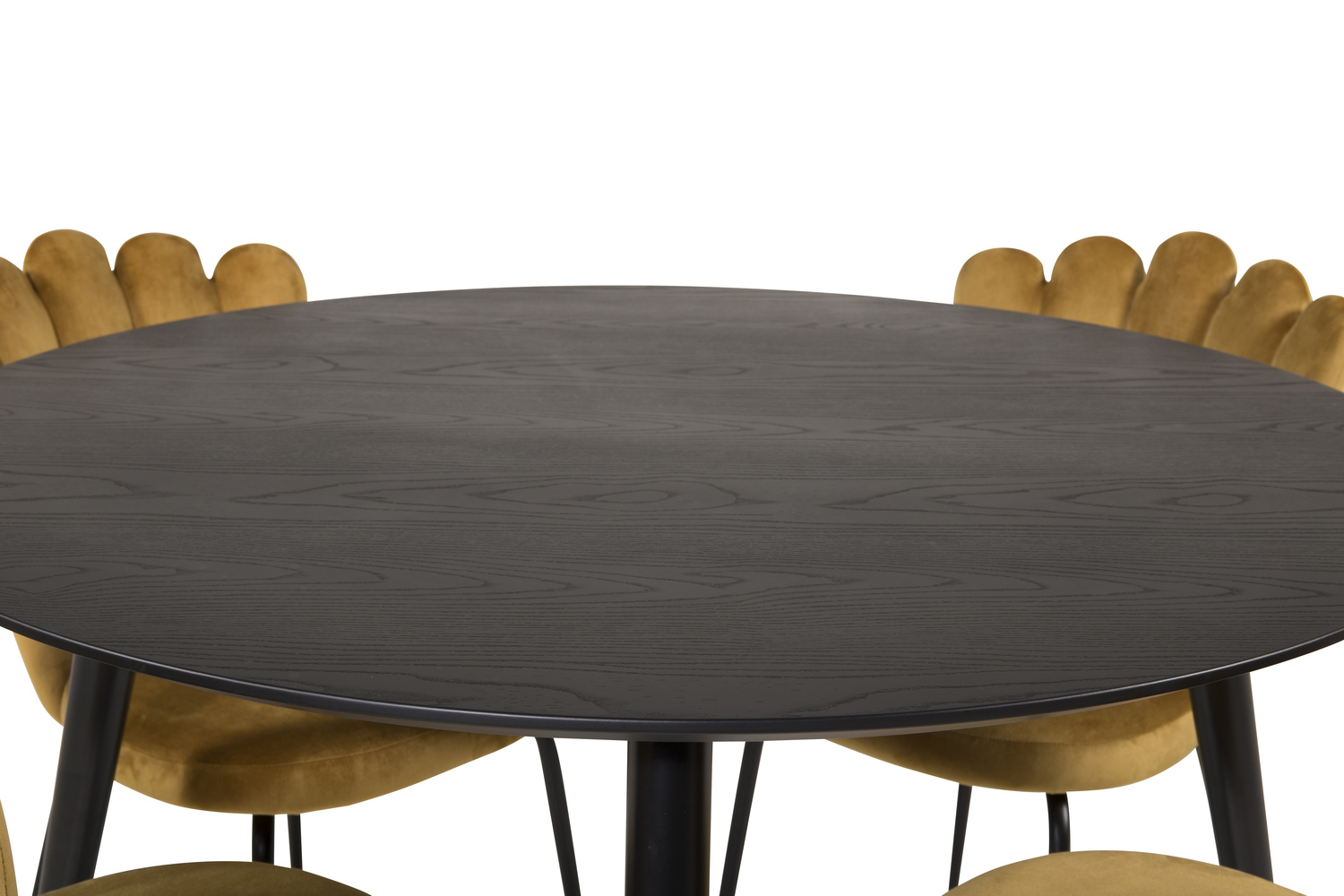 Borðstofusett Dallas 1177 (Gulur + Svartur)