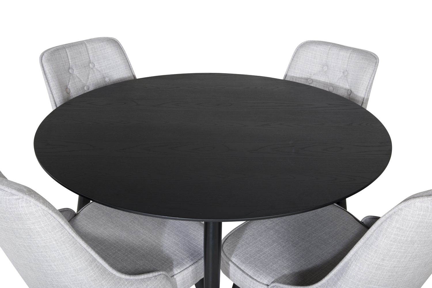 Borðstofusett Dallas 1178 (Grár + Svartur)
