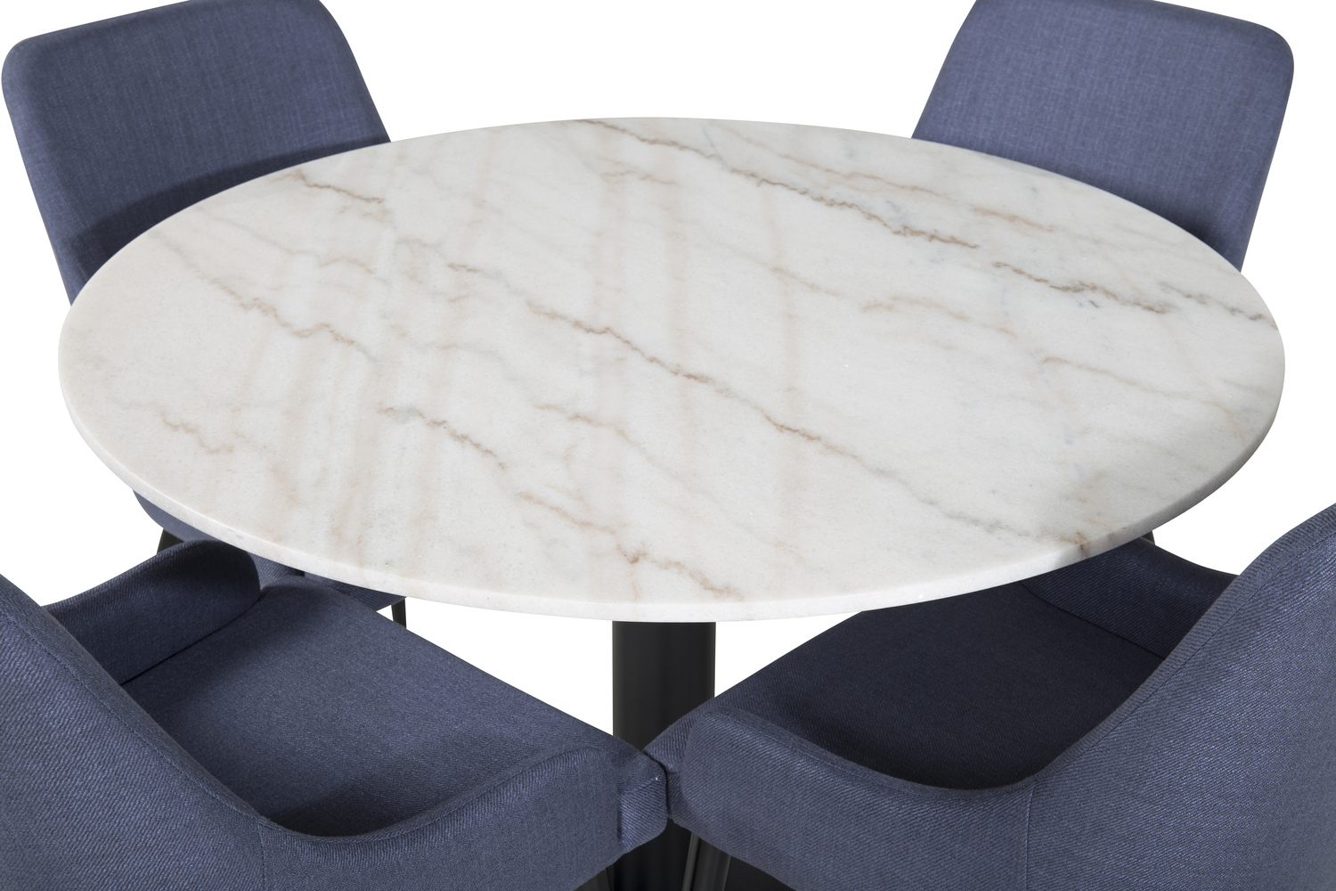 Borðstofusett Dallas 1300 (Blár + Svartur)