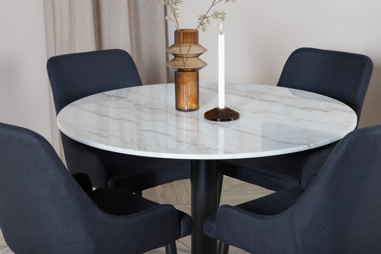 Borðstofusett Dallas 1300 (Svartur)