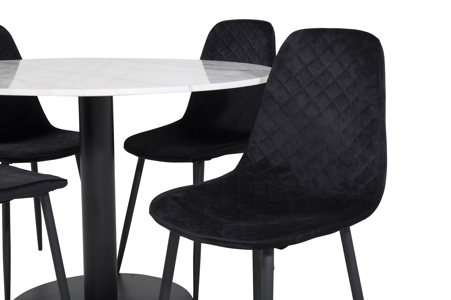 Borðstofusett Dallas 1302 (Svartur)