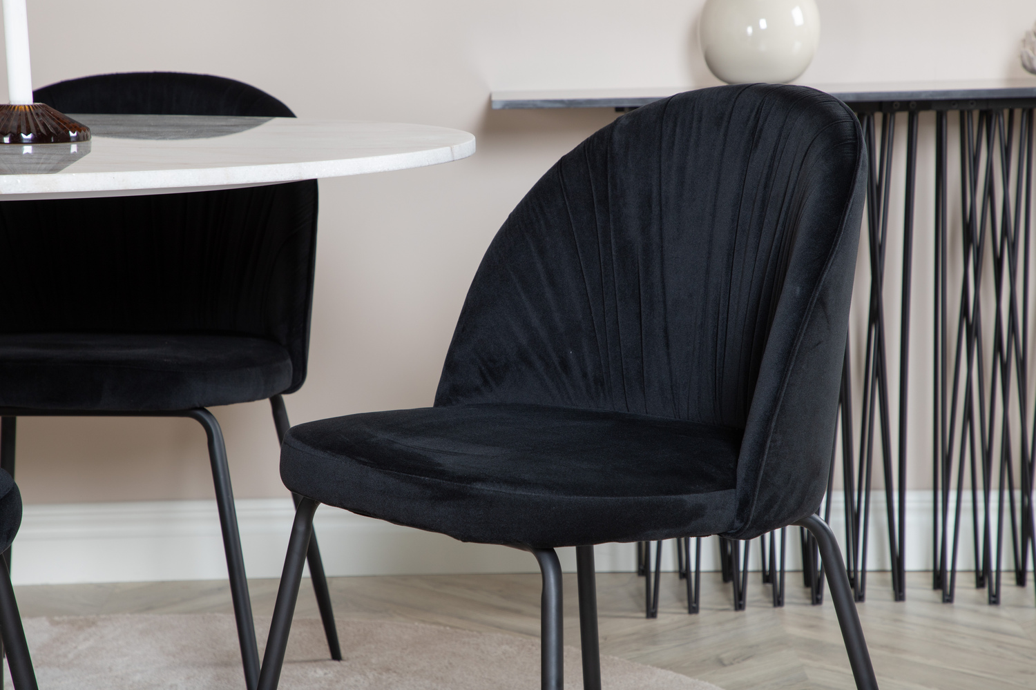 Borðstofusett Dallas 1303 (Svartur)