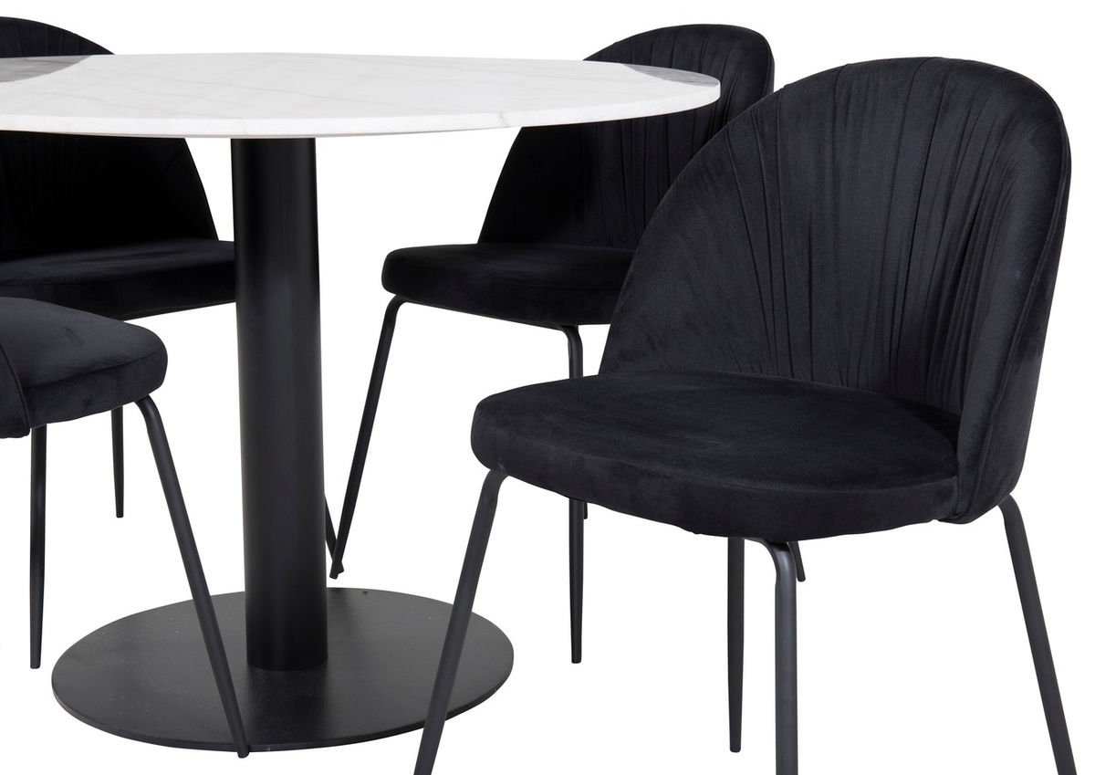 Borðstofusett Dallas 1303 (Svartur)