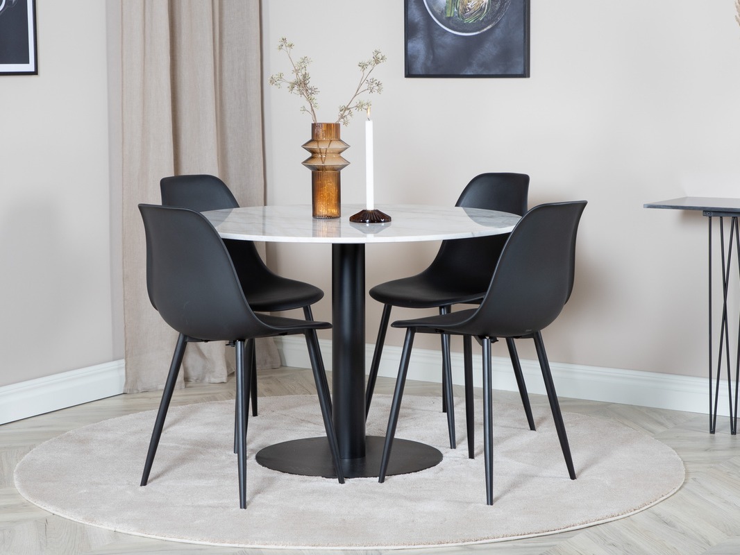 Borðstofusett Dallas 1304 (Svartur)