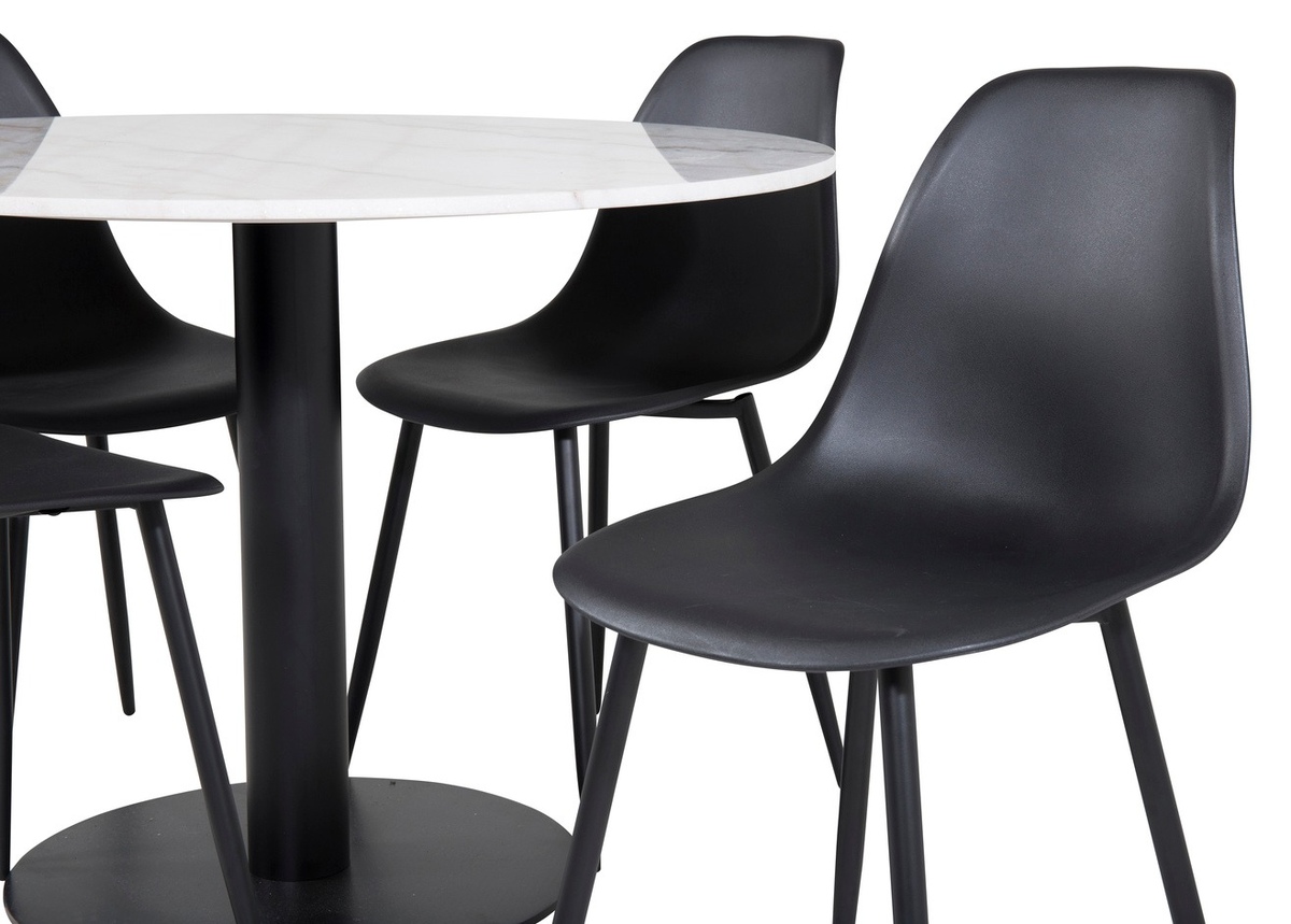 Borðstofusett Dallas 1304 (Svartur)