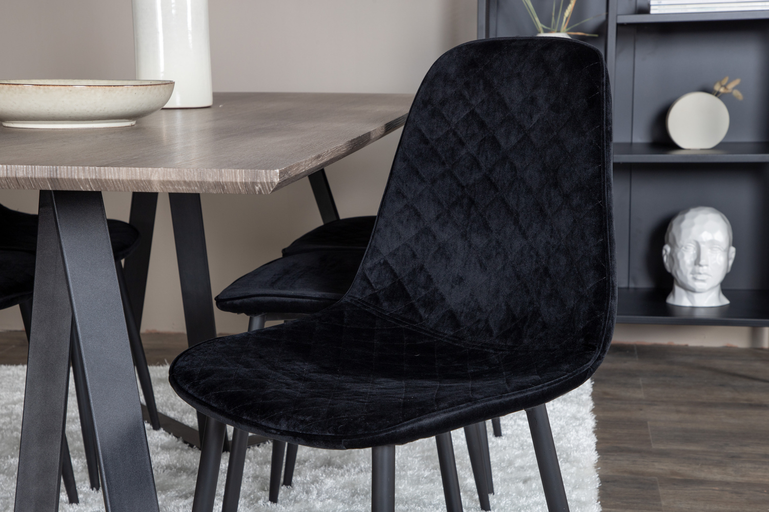 Borðstofusett Dallas 1357 (Svartur)