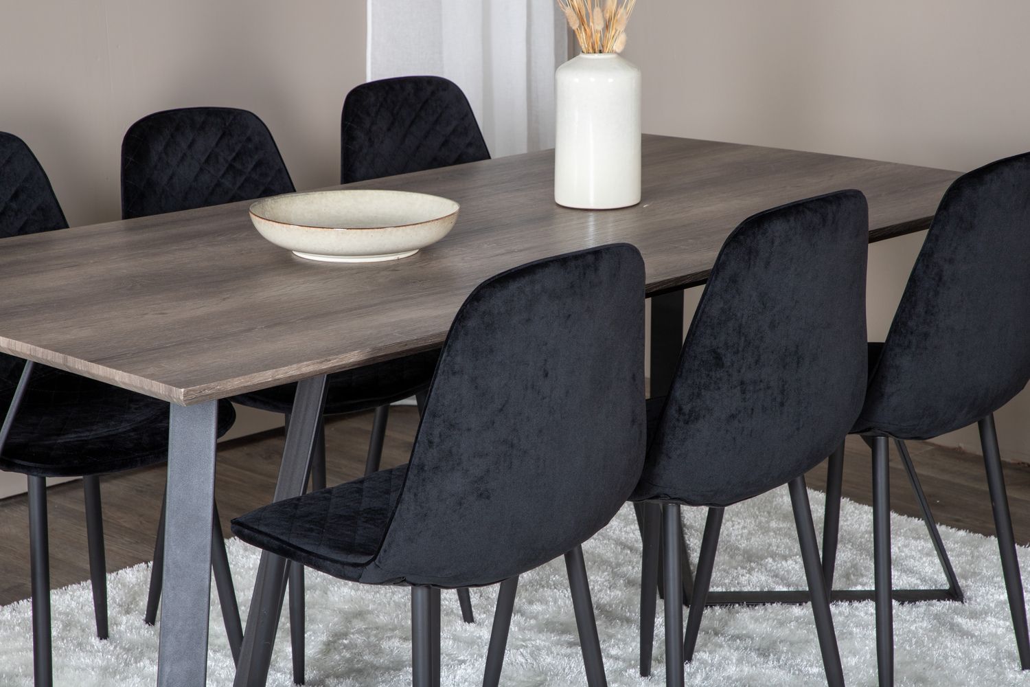 Borðstofusett Dallas 1357 (Svartur)