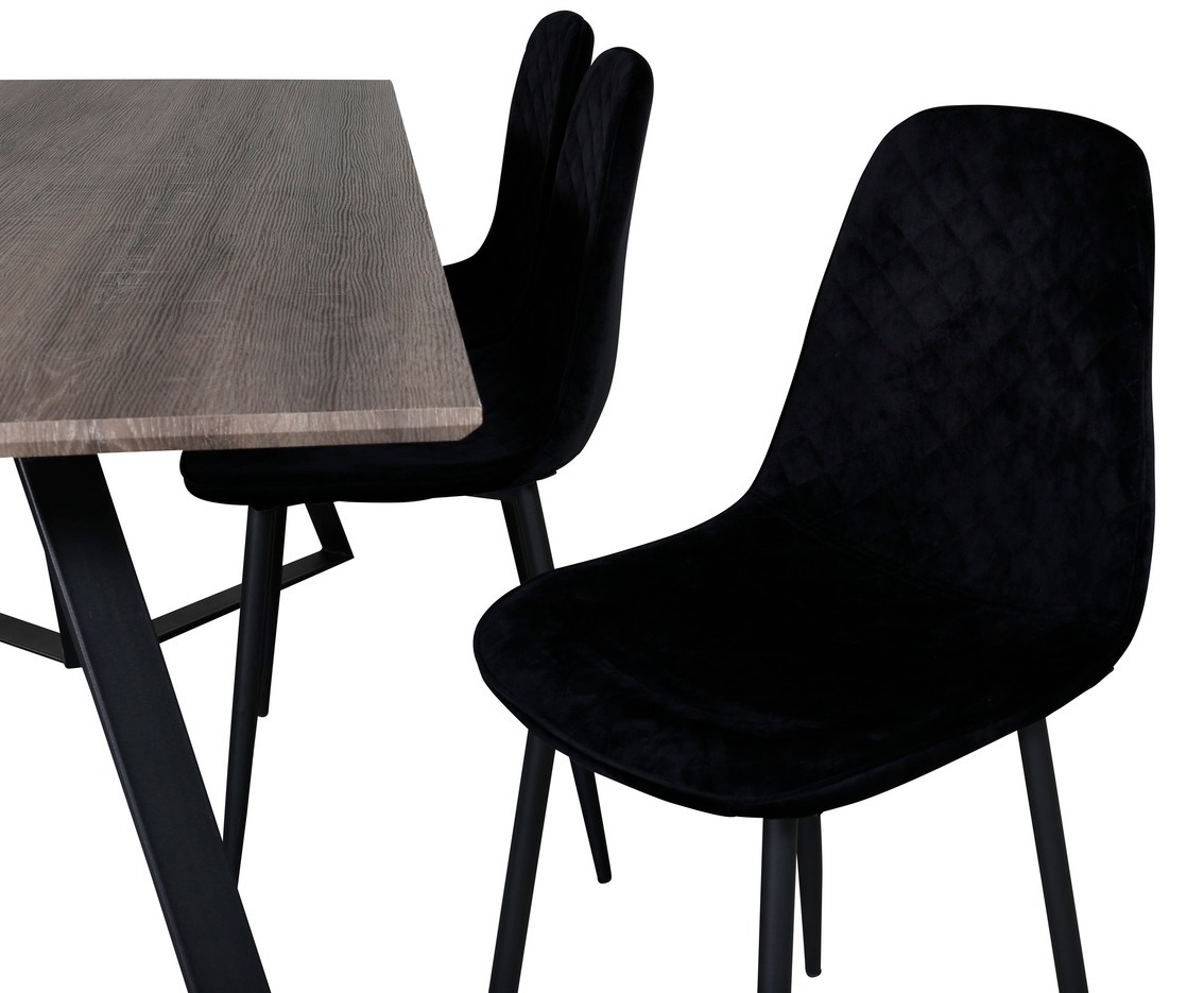 Borðstofusett Dallas 1357 (Svartur)
