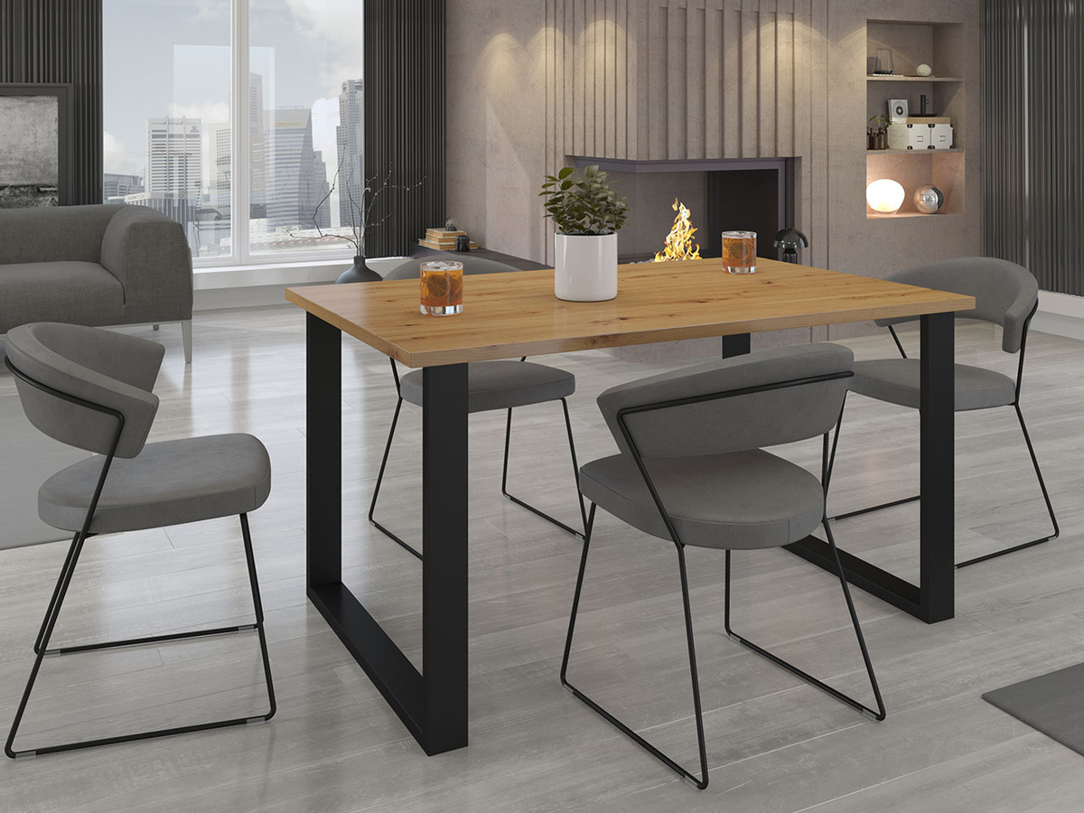 Borð Tucson 137 (Artisan-eik + Svartur)