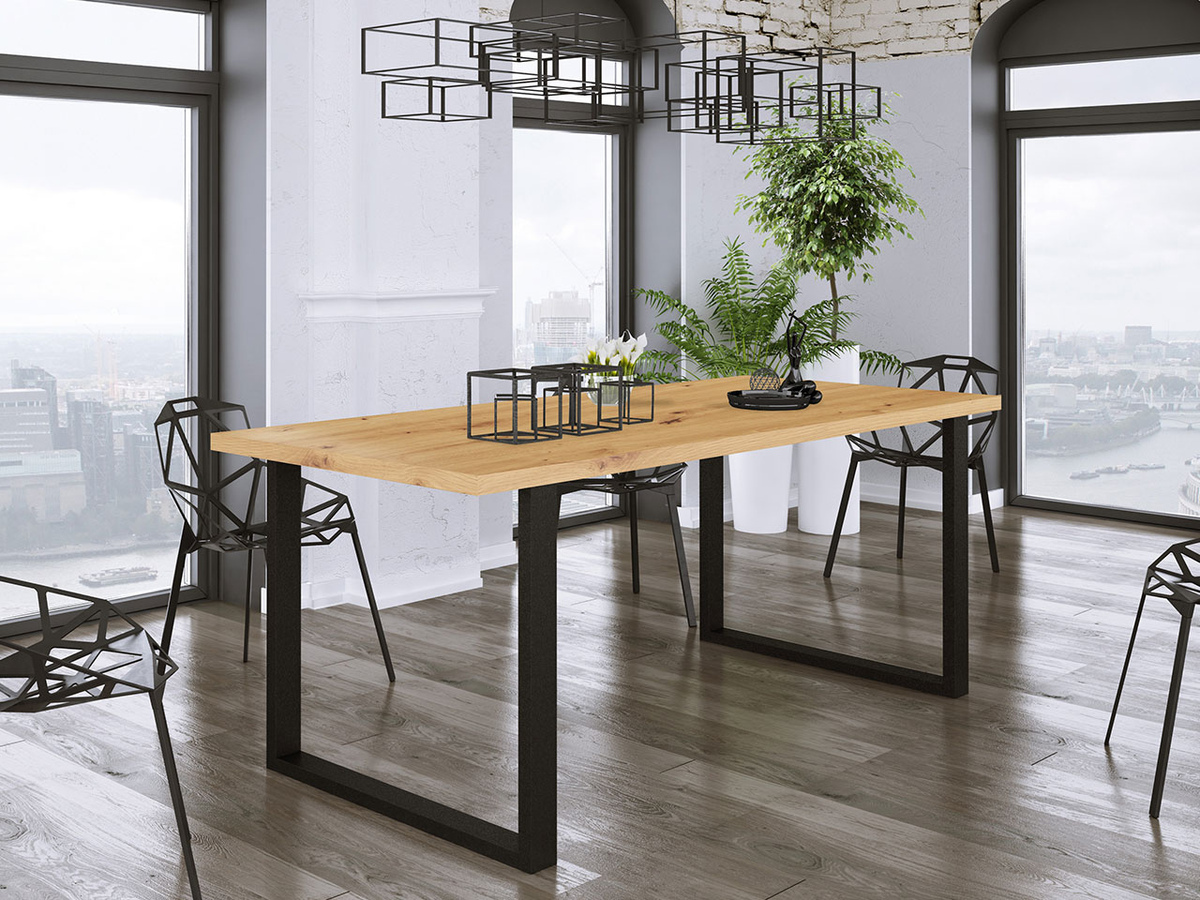 Borð Tucson 138 (Artisan-eik + Svartur)