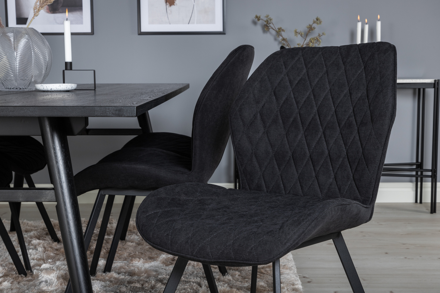Borðstofusett Dallas 1686 (Svartur)