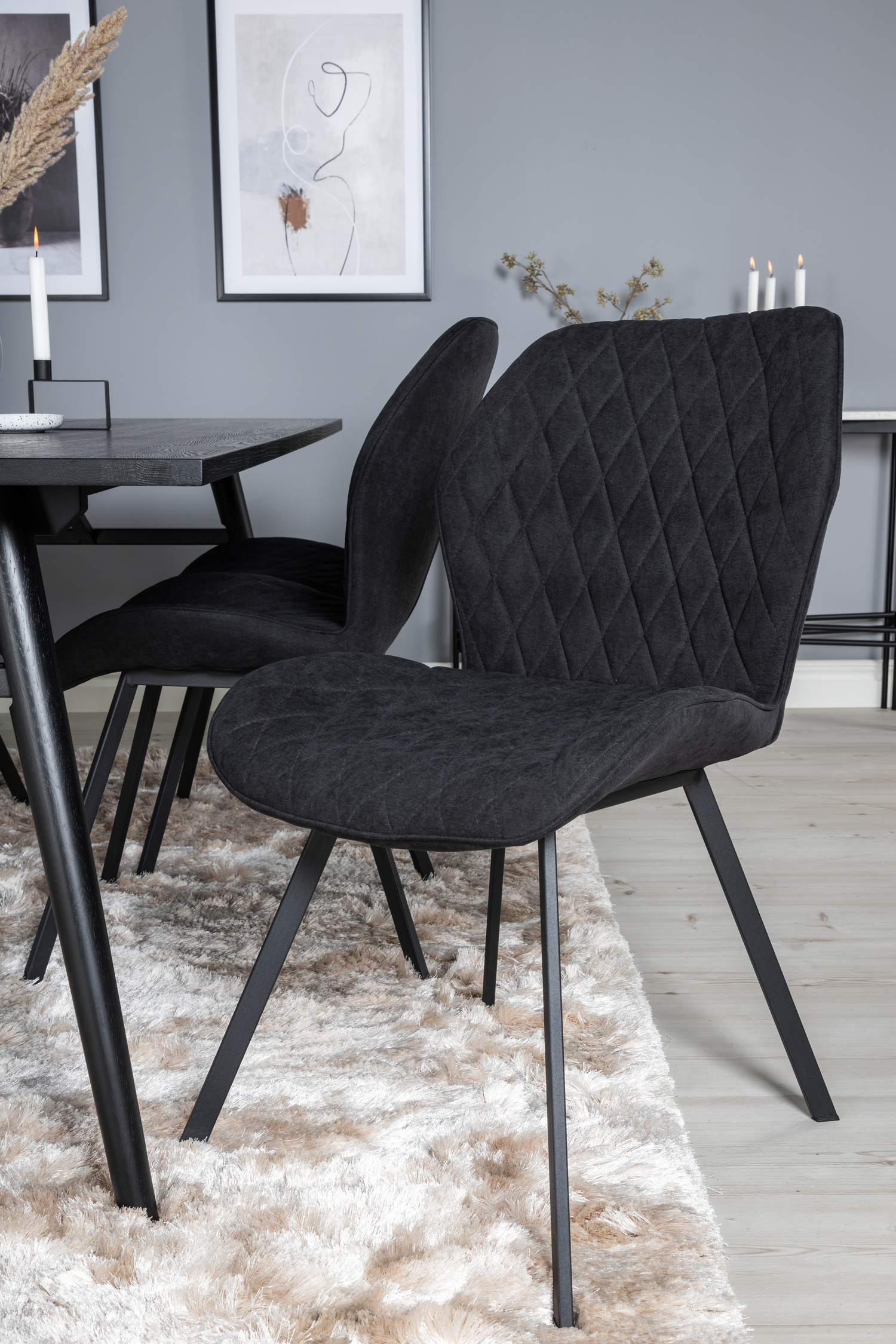 Borðstofusett Dallas 1686 (Svartur)