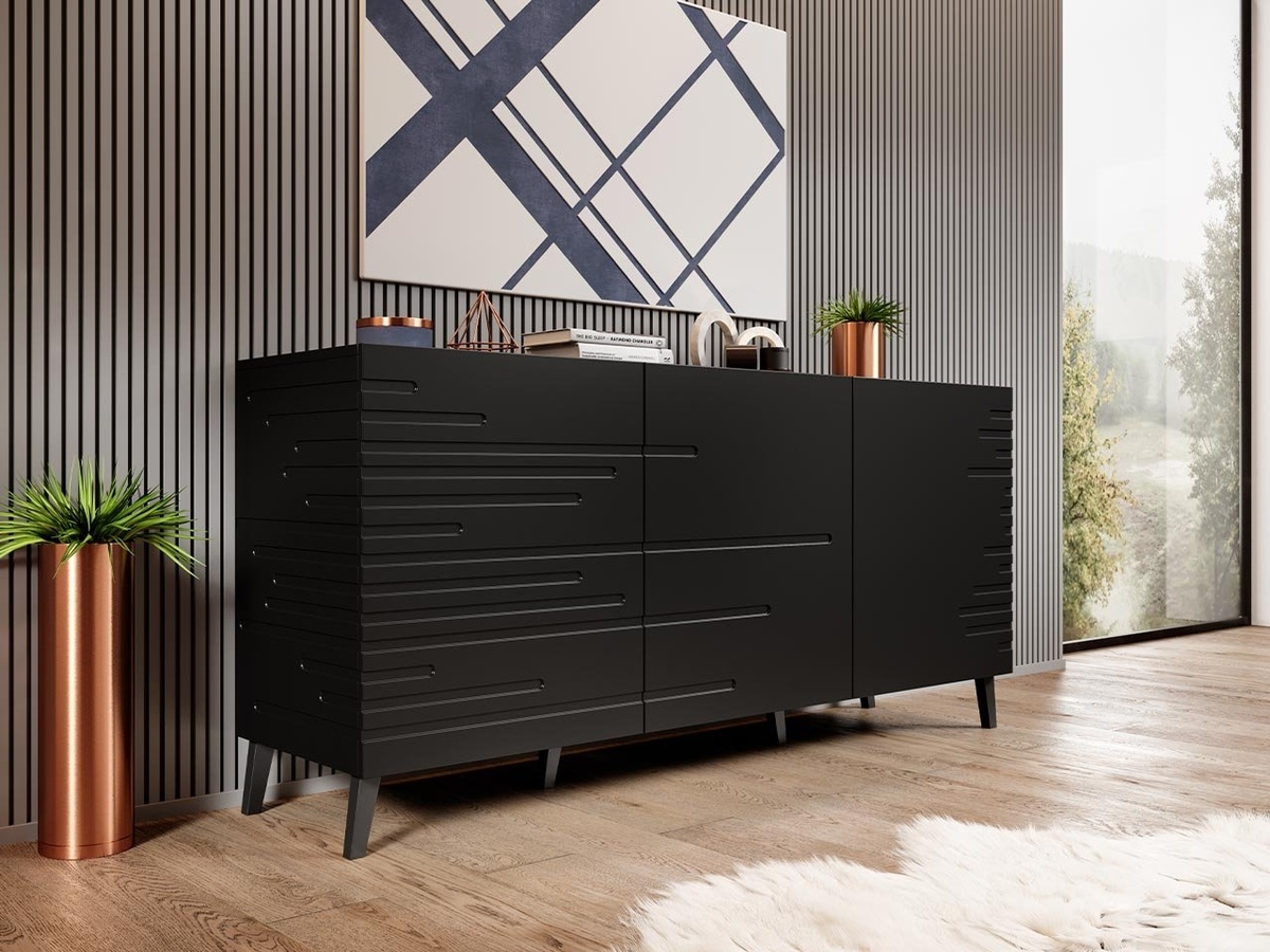 Skenkur Charlotte 140 (Svartur)