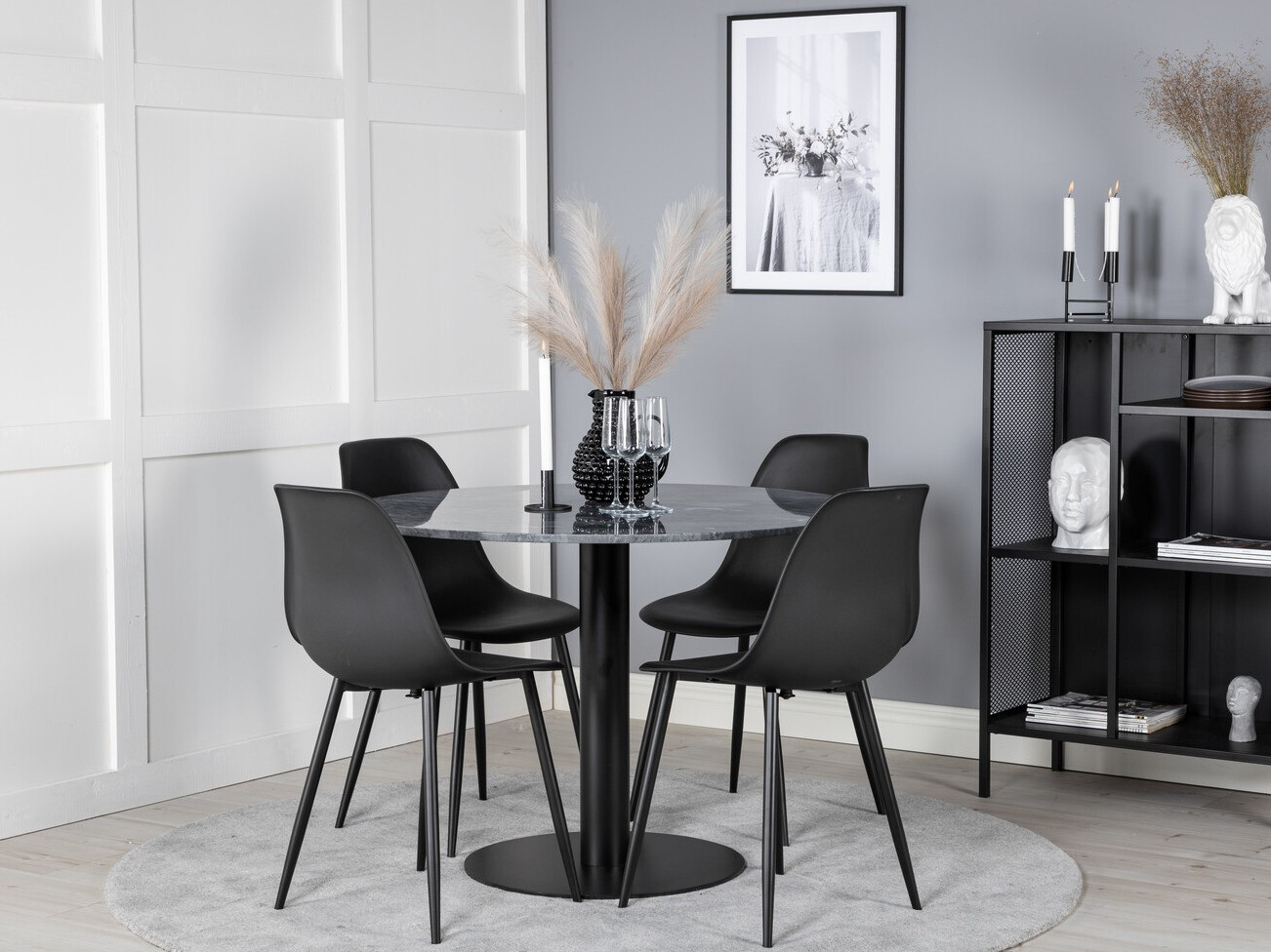 Borðstofusett Dallas 2630 (Svartur)