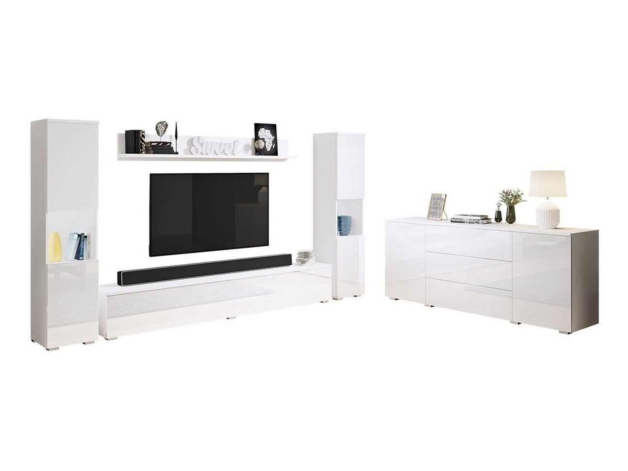 Stofusett Sarasota 133 (Hvítur + Hvítt háglans)