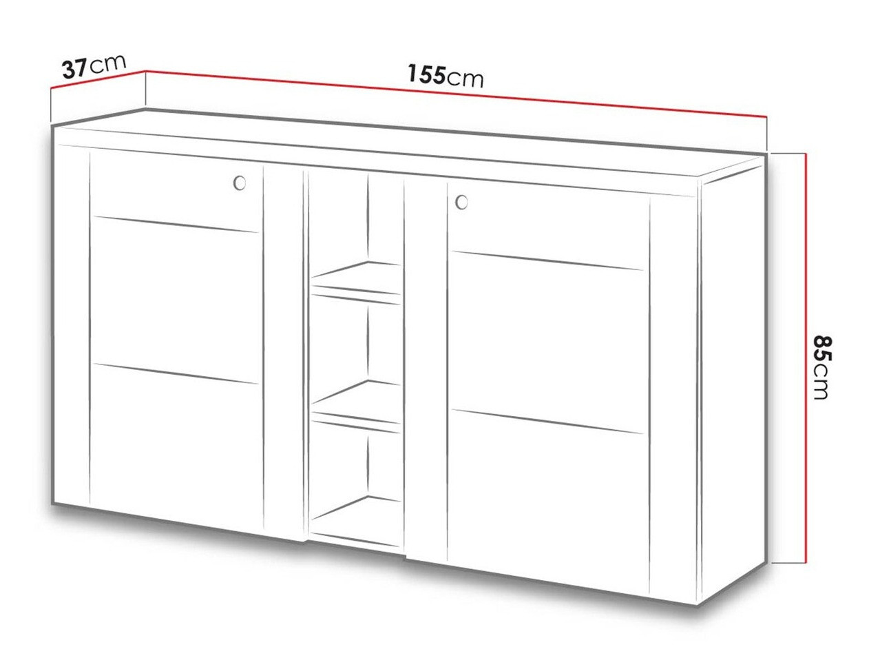 Skenkur Salelbo 106 (Riviera eik)