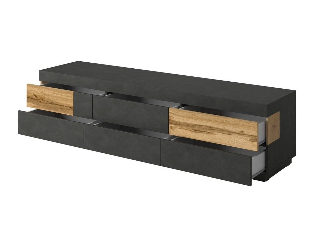 Stofusett Livlore 109 (Matera-grátt + Wotan-eik)