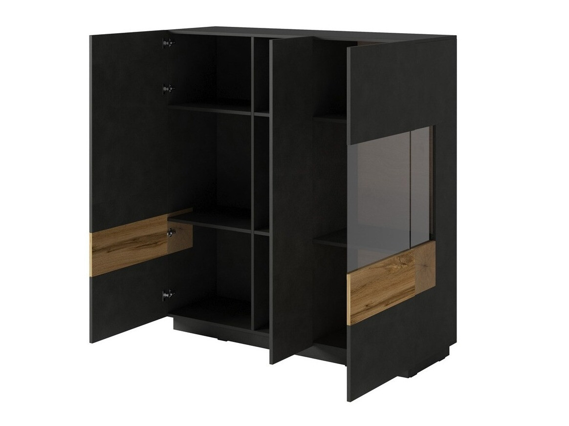 Stofusett Livlore 110 (Matera-grátt + Wotan-eik)