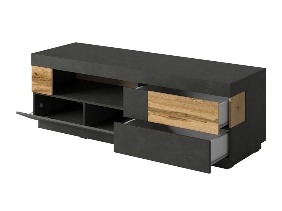 Stofusett Livlore 110 (Matera-grátt + Wotan-eik)