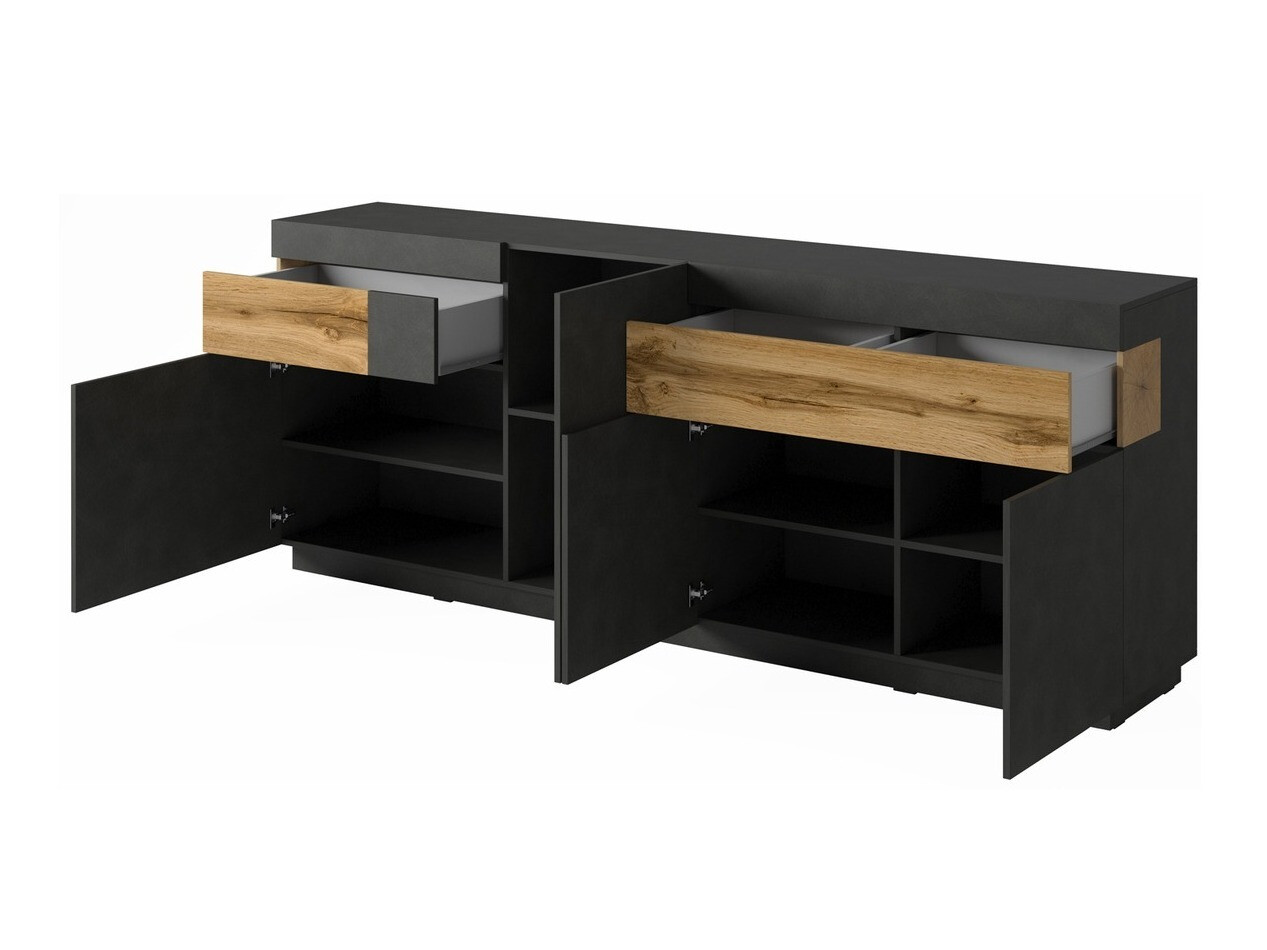 Stofusett Livlore 108 (Matera-grátt + Wotan-eik)