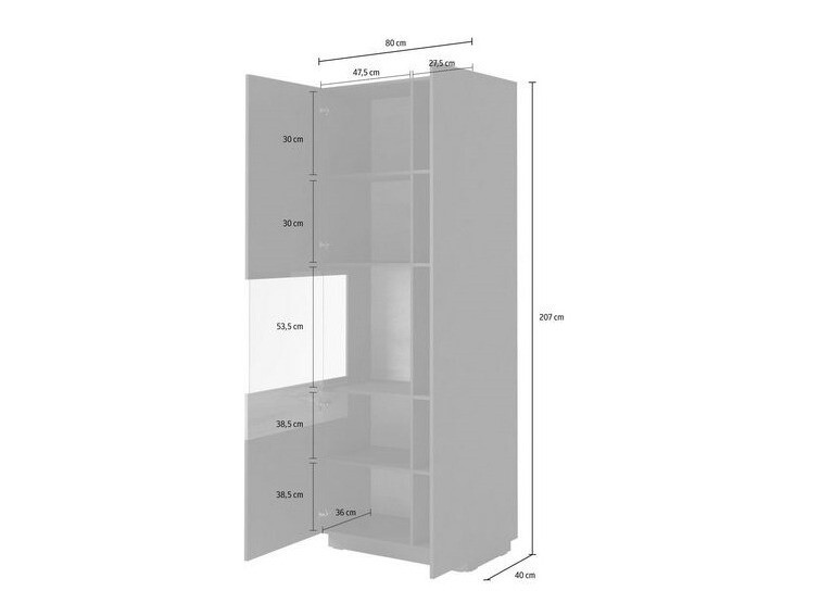 Stofusett Livlore 108 (Matera-grátt + Wotan-eik)