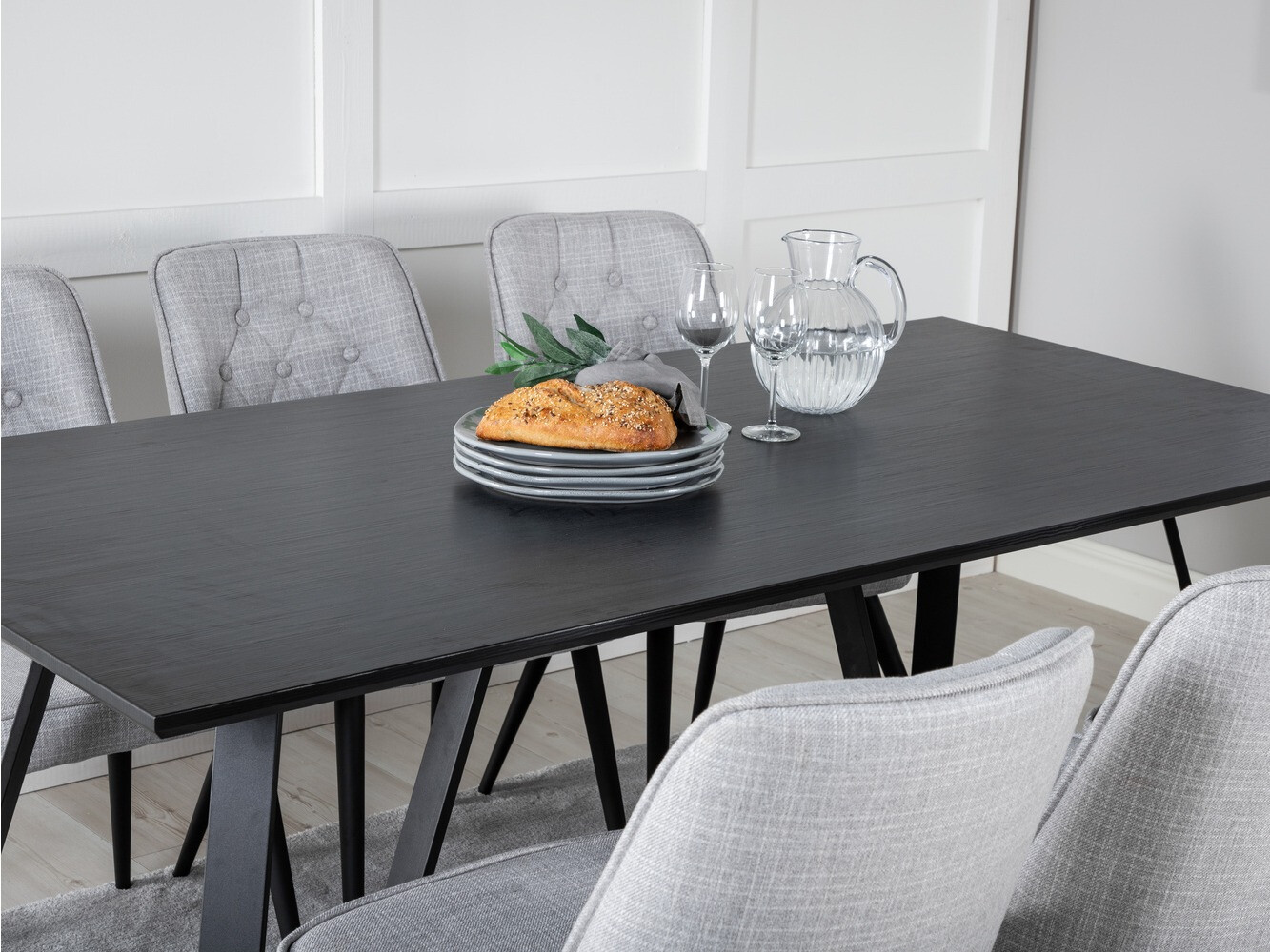 Borðstofusett Dallas 1629 (Grár)