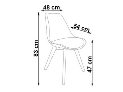 Stóll Houston 412 (Rjómalitur + Ljós viður)