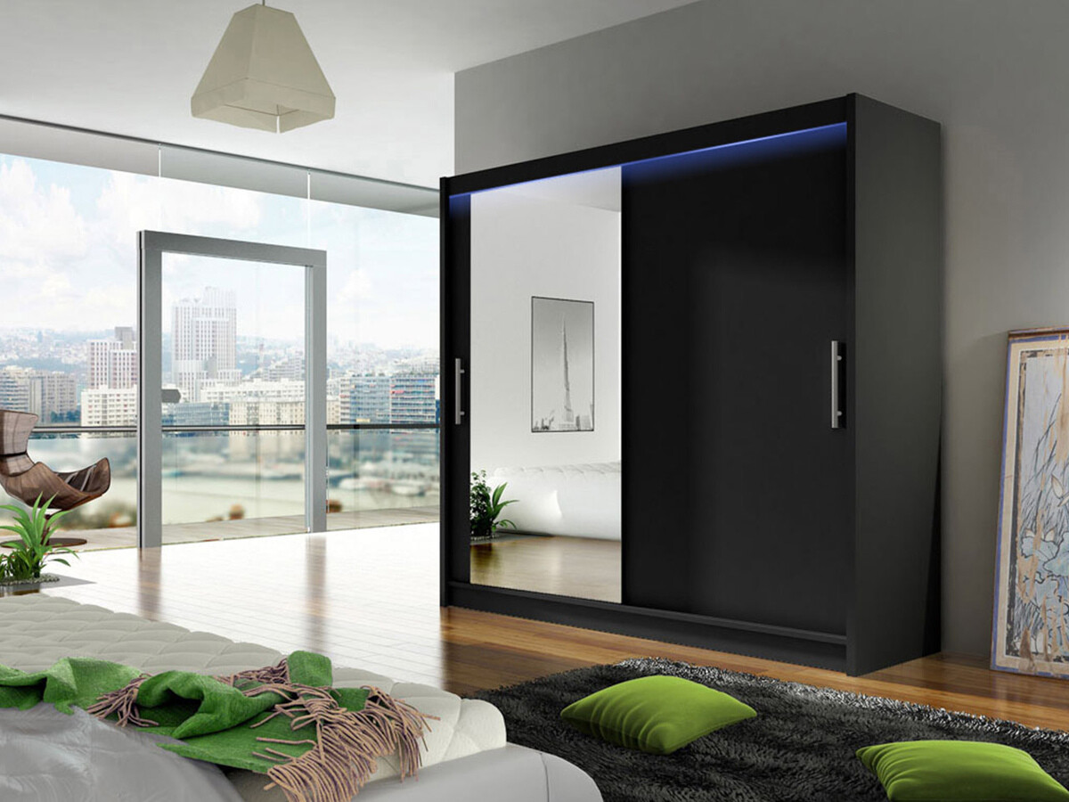 Fataskápur Closico Pallor VI (Svartur)