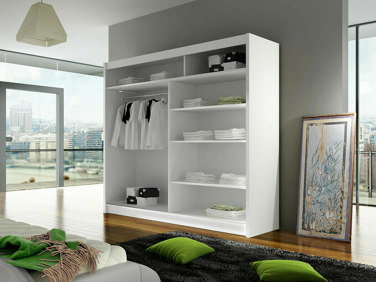 Fataskápur Closico Cavaris I (Hvítur + Sonoma-eik)