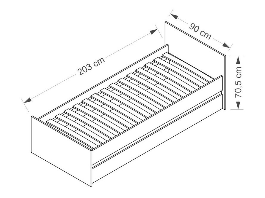 Rúm Cirdora 107 (Hvítur)
