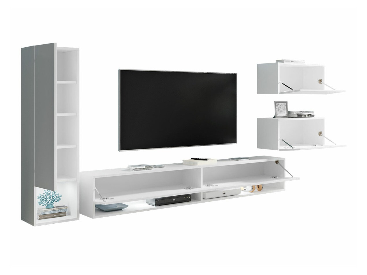 Stofusett Sarasota 124 (Hvítur + Hvítt háglans)