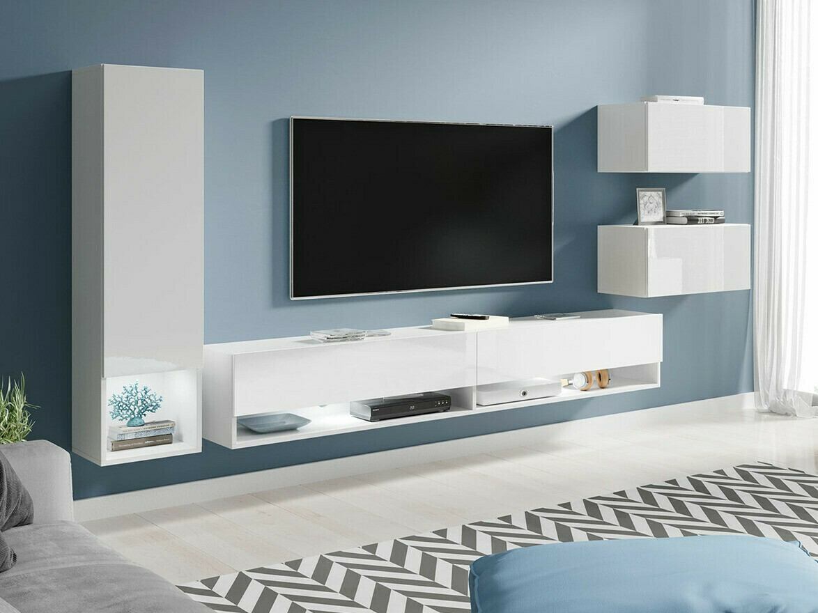 Stofusett Sarasota 124 (Hvítur + Hvítt háglans)