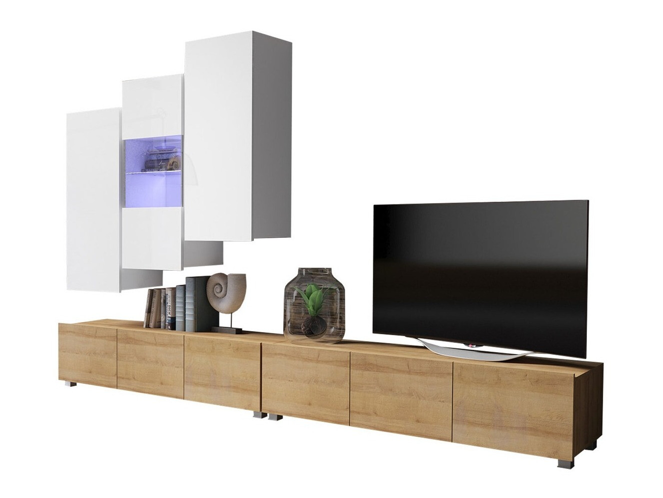 Stofusett Remus XVII (Gyllt eik + Hvítur + Hvítt háglans)