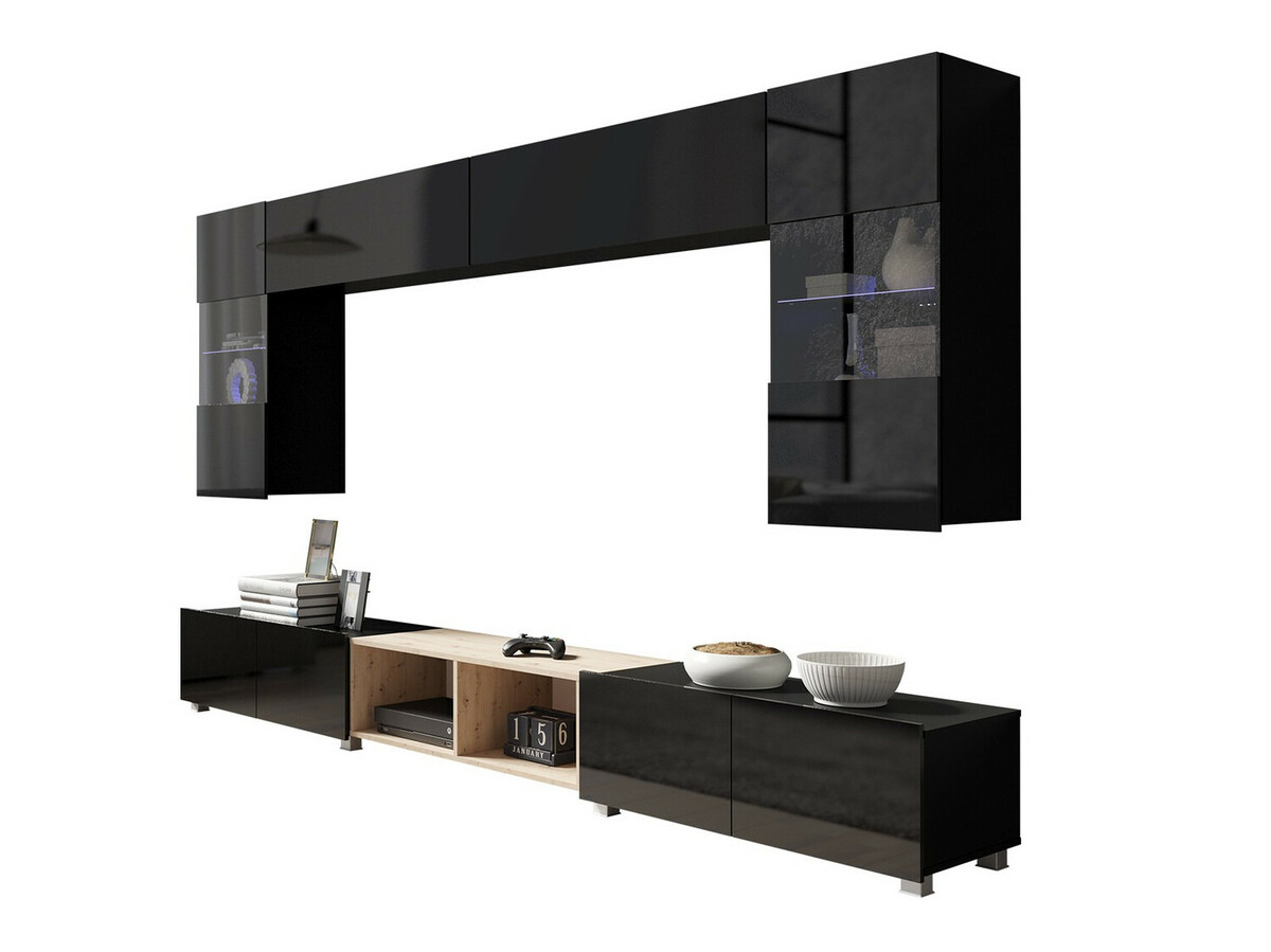 Stofusett Remus XXIV (Svartur + Svart háglans + Artisan-eik)