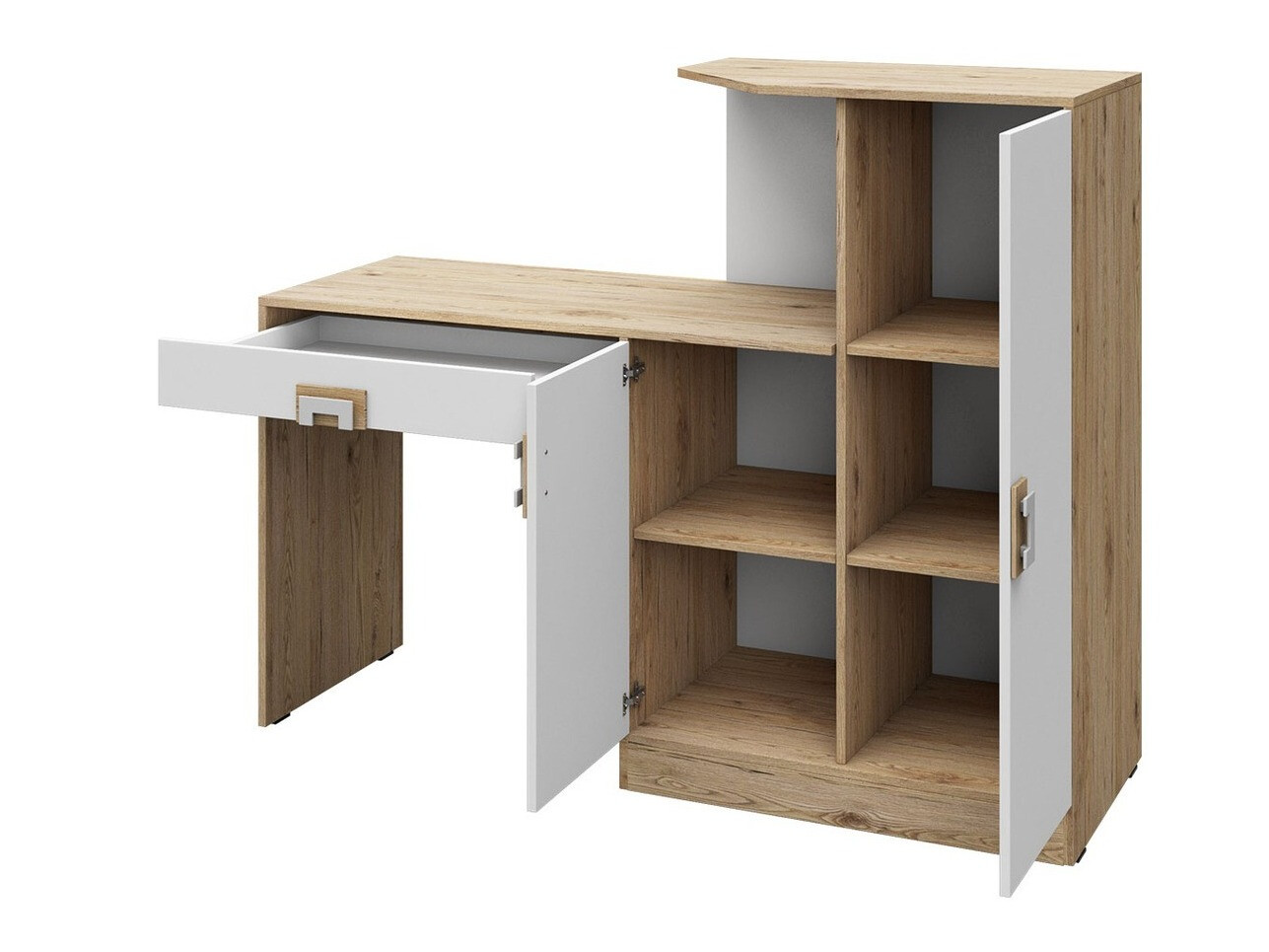 Skrifborð Tolfere 105 (Ljós eik + Hvítur)