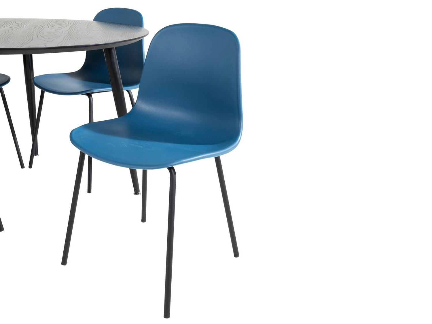 Borðstofusett Dallas 1622 (Blár + Svartur)