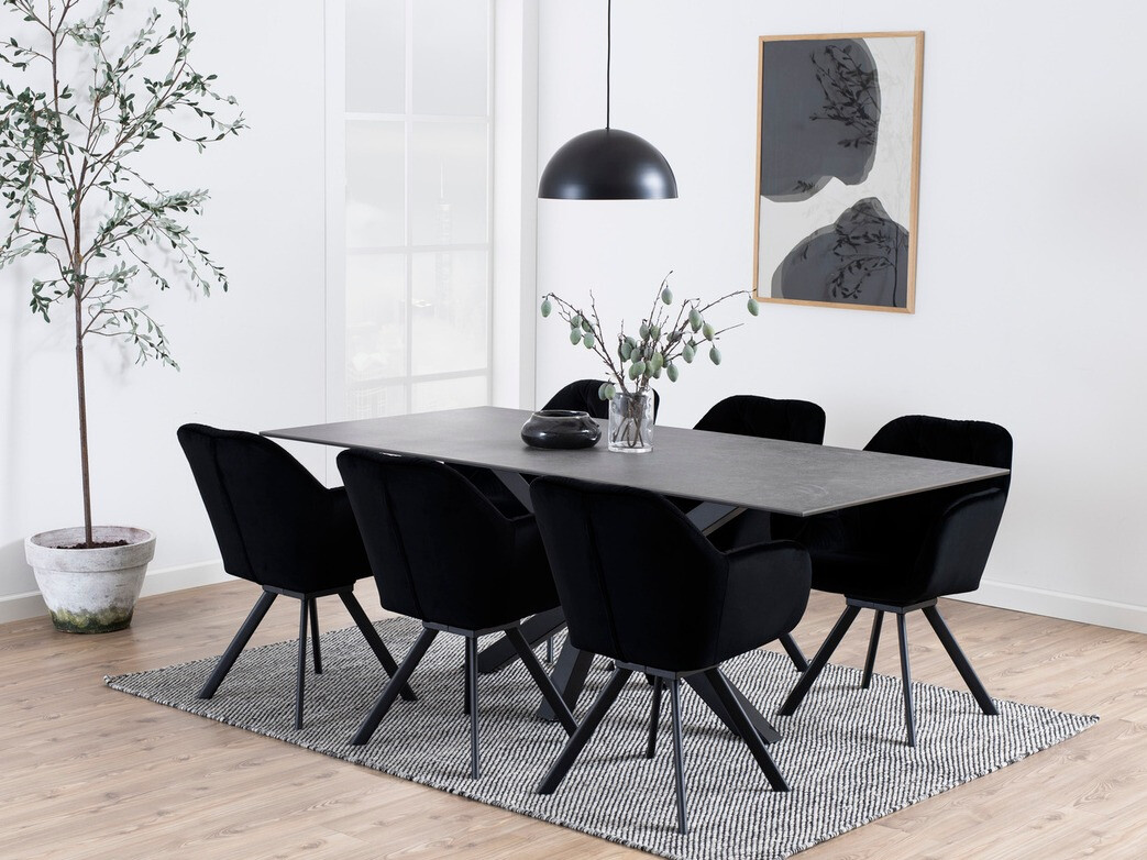 Borð Norsica 394 (Grár + Svartur)