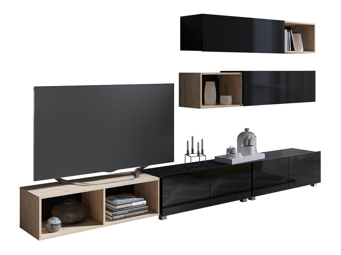 Stofusett Remus XXV (Svartur + Svart háglans + Artisan-eik)