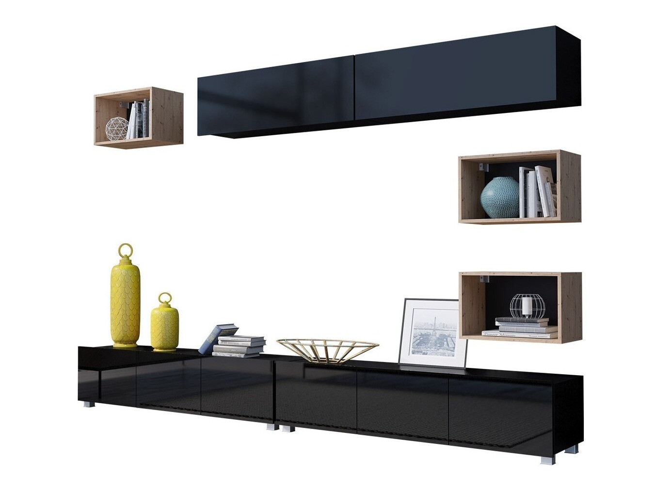 Stofusett Remus XXXI (Svartur + Svart háglans + Artisan-eik)