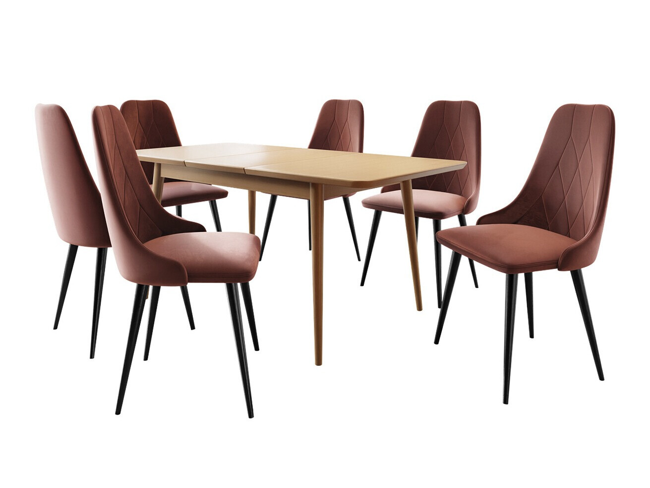 Borðstofusett Racine 125 (Brúnn)