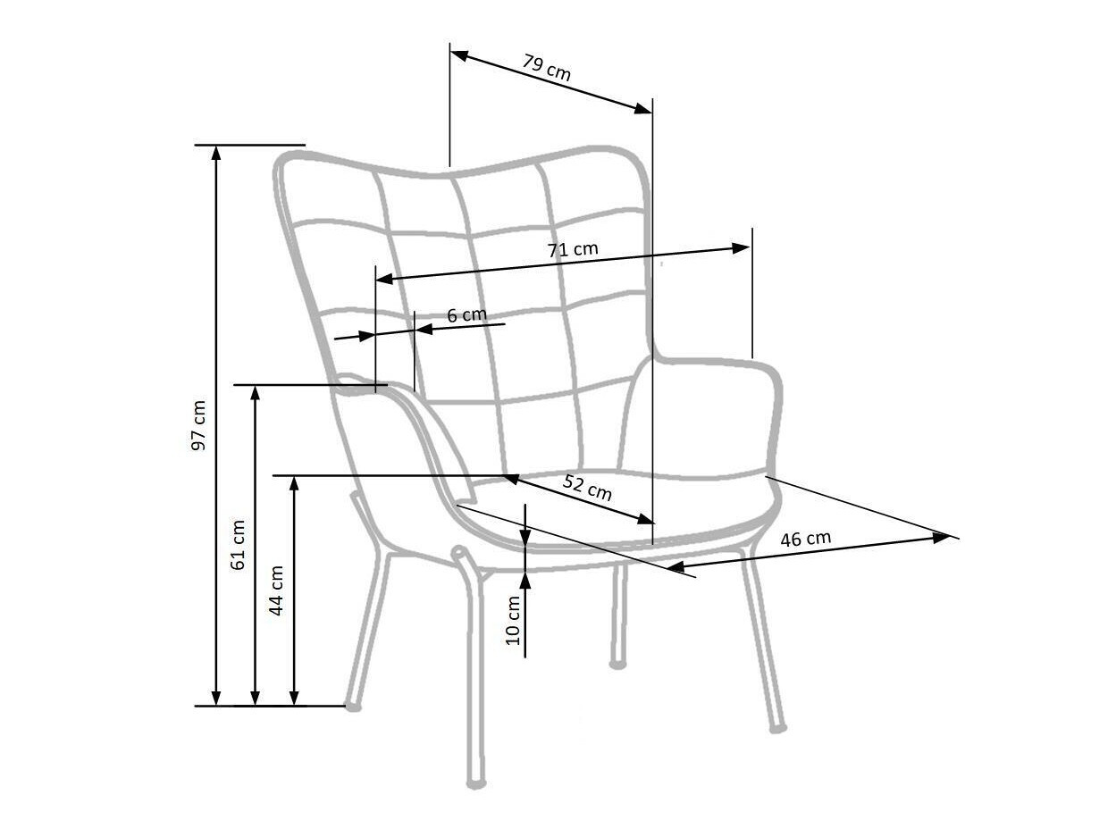 Hægindastóll Houston 868 (Grár)