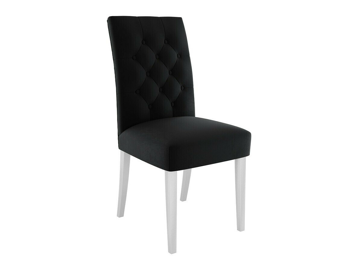 Borðstofusett Racine 129 (Hvítt háglans + Magic Velvet 2219)