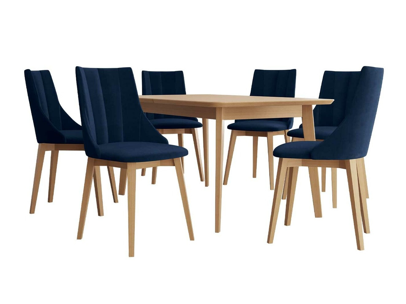 Borðstofusett Racine 139 (Brúnn + Magic Velvet 2216)