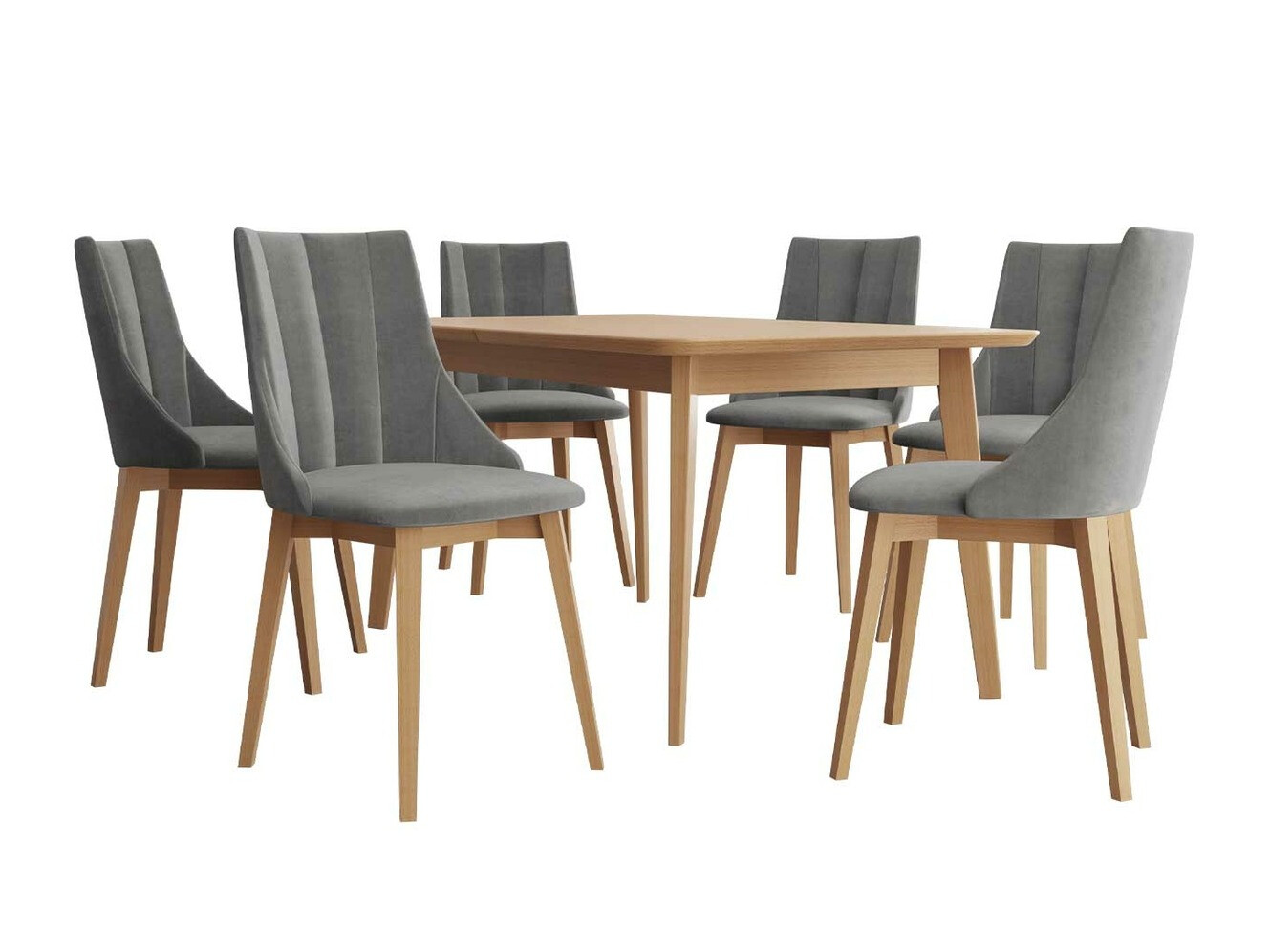 Borðstofusett Racine 139 (Brúnn + Magic Velvet 2217)