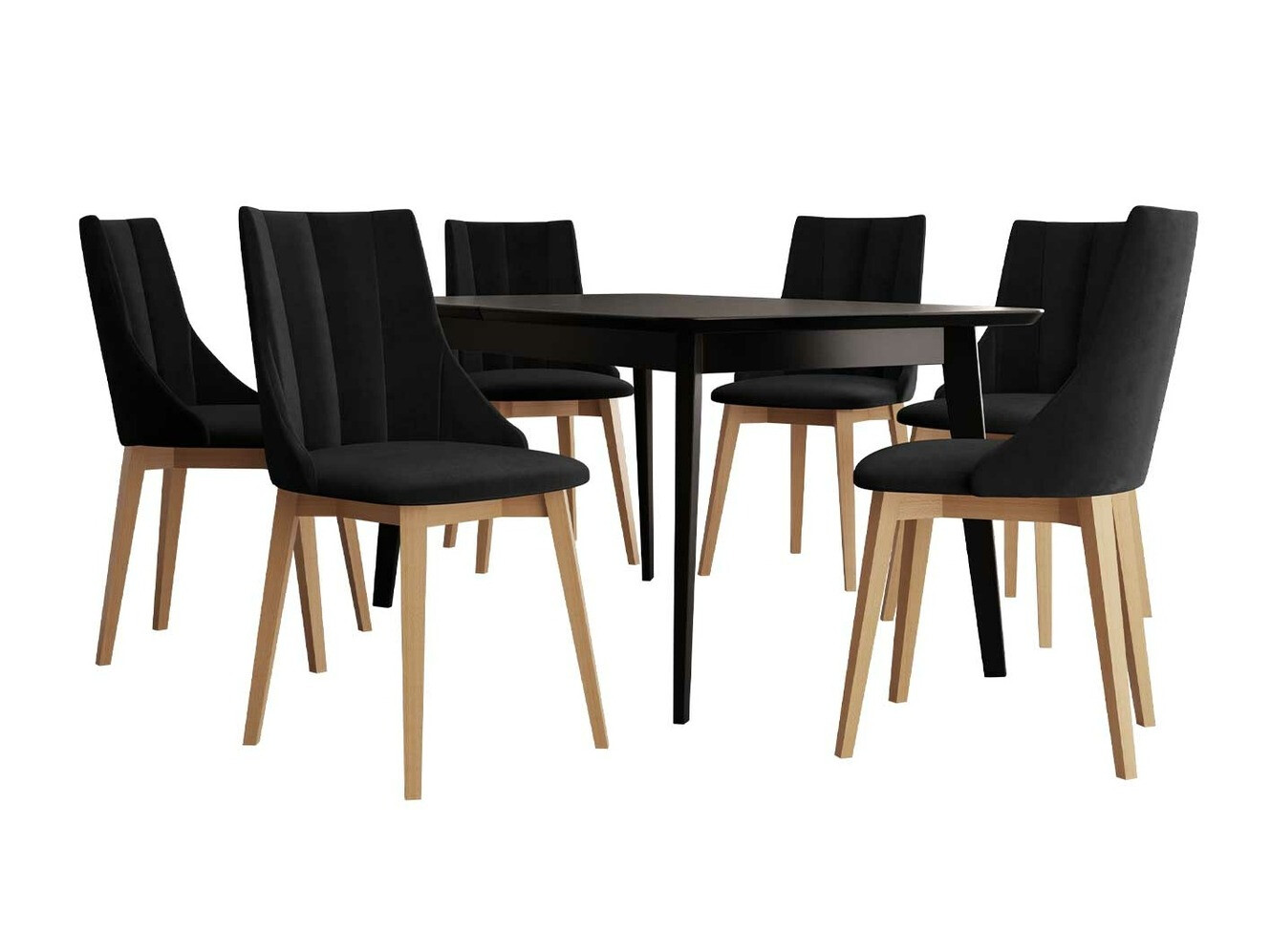 Borðstofusett Racine 139 (Brúnn + Magic Velvet 2219)