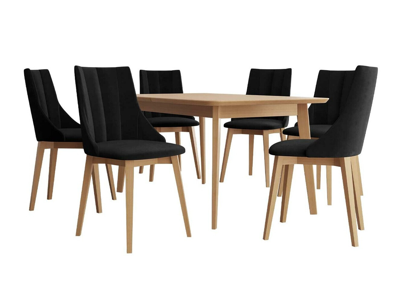 Borðstofusett Racine 139 (Brúnn + Magic Velvet 2219)