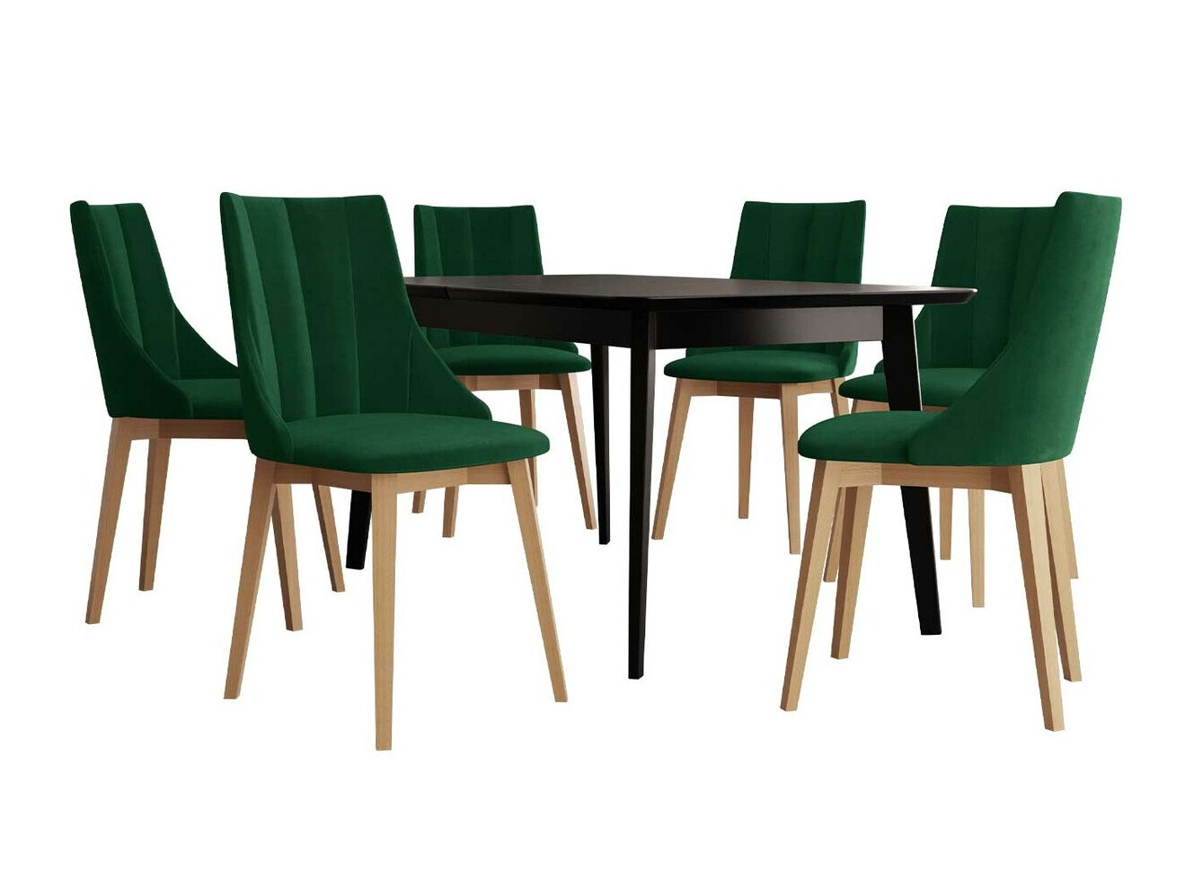 Borðstofusett Racine 139 (Brúnn + Magic Velvet 2225)