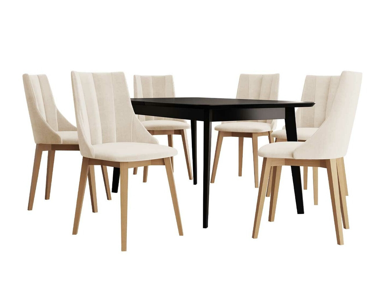 Borðstofusett Racine 139 (Brúnn + Magic Velvet 2250)