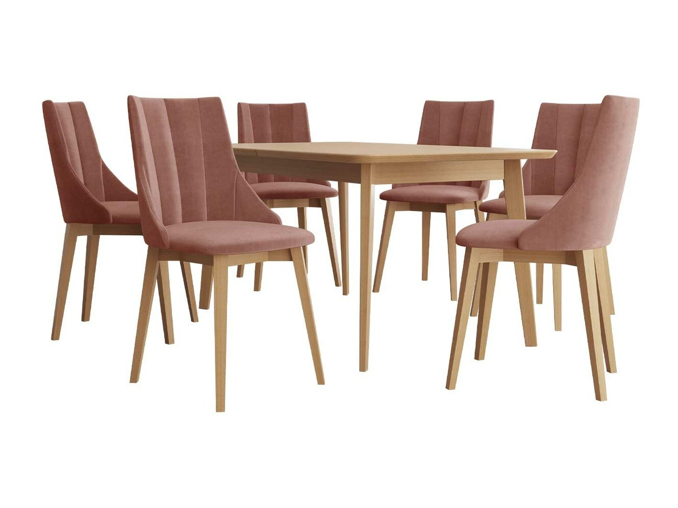 Borðstofusett Racine 139 (Brúnn + Magic Velvet 2258)